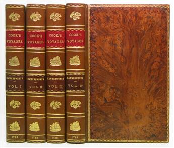 COOK, JAMES.  Hawkesworth, John. An Account of the Voyages . . . for making Discoveries in the Southern Hemisphere. 4 vols. 1785